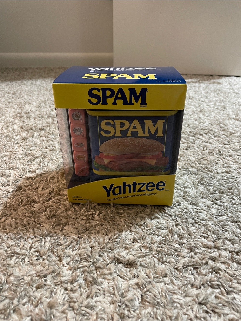SPAM Yahtzee Game - Yellow and Blue